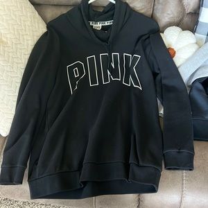 Pink mock neck sweatshirt